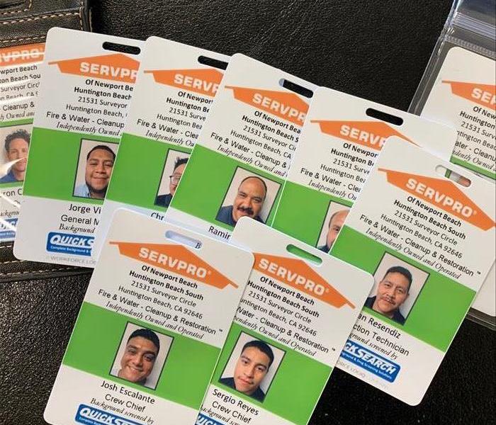 SERVPRO Newport Beach ID cards