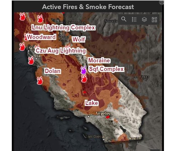 Southern California fire map